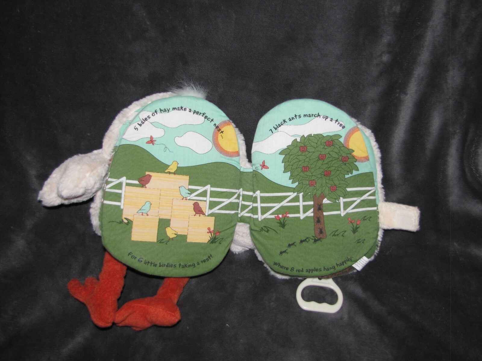 Babystyle Charlie the Counting Chick Stuffed Plush Cloth Soft Book Musical Pull