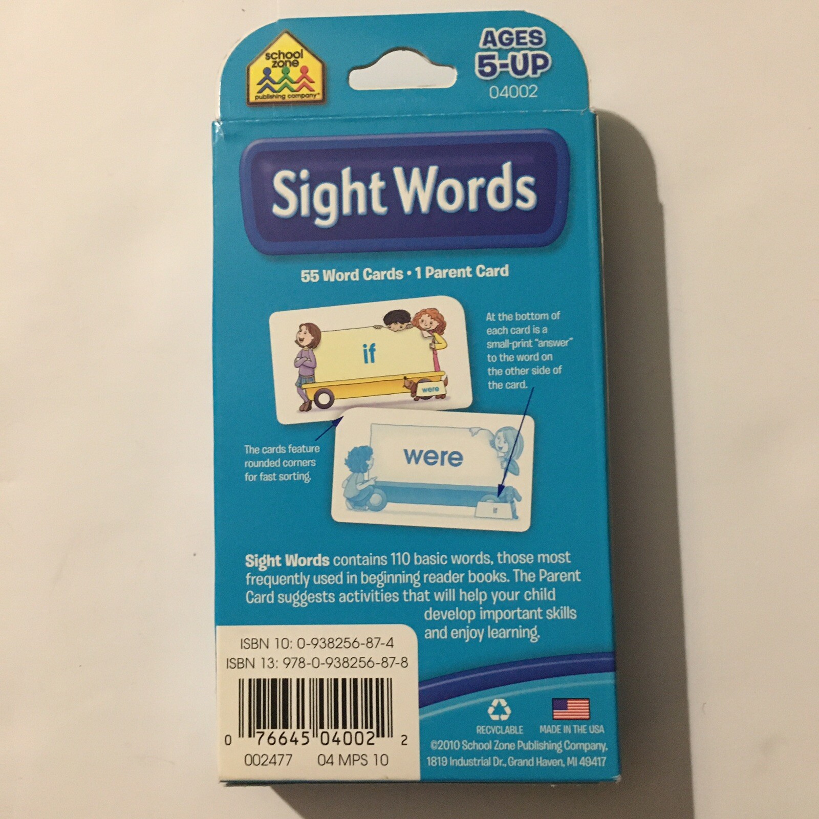 School Zone Number And Sight Words Flashcard Packs SEE DESCRIPTION