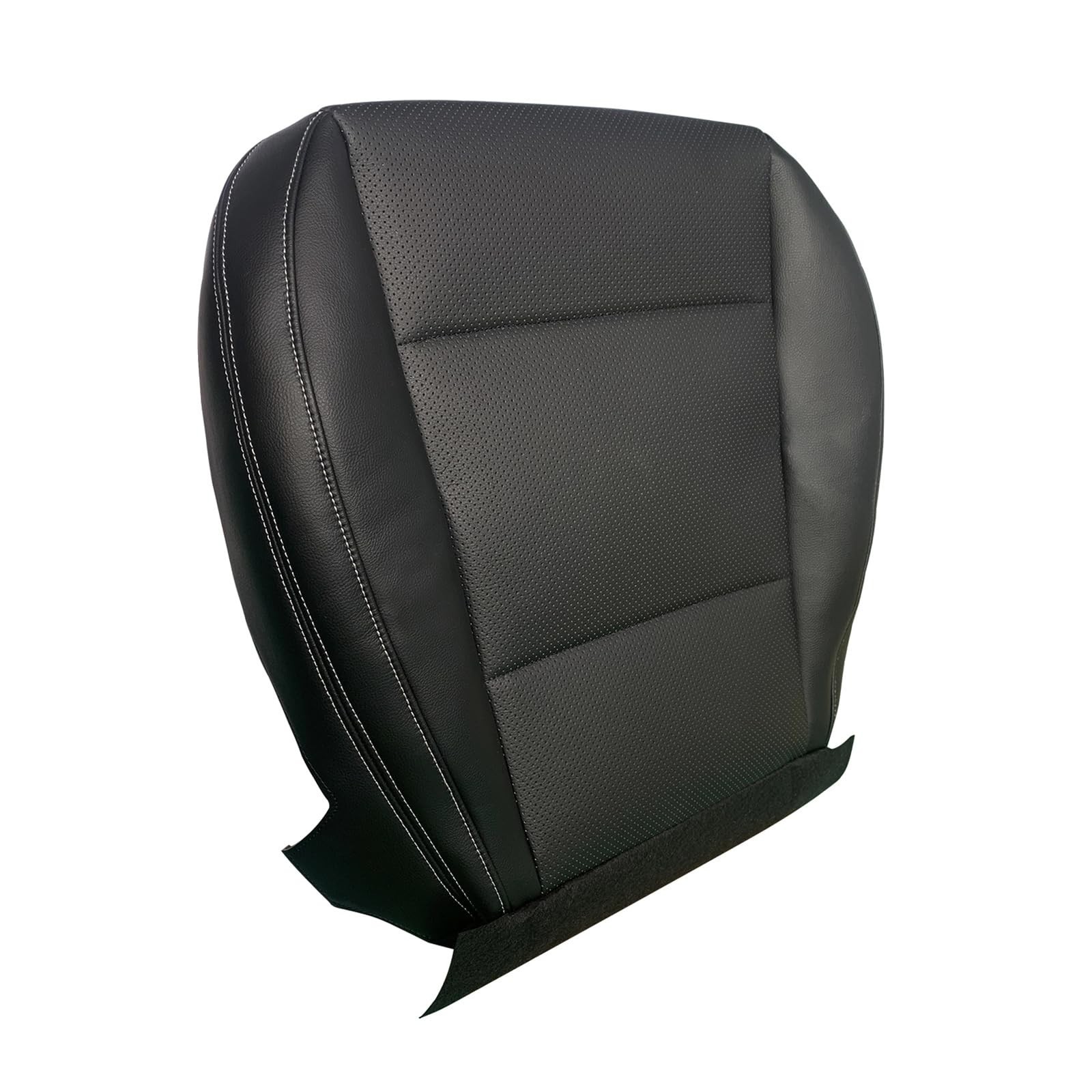 Both Side Black Microfiber Leather Perforated Bottom Seat Cover Fit for Subar…