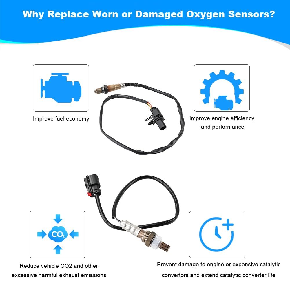 JDMON 4PCS O2 Oxygen Sensor Upstream & Downstream Replacement for Ford F150 V6