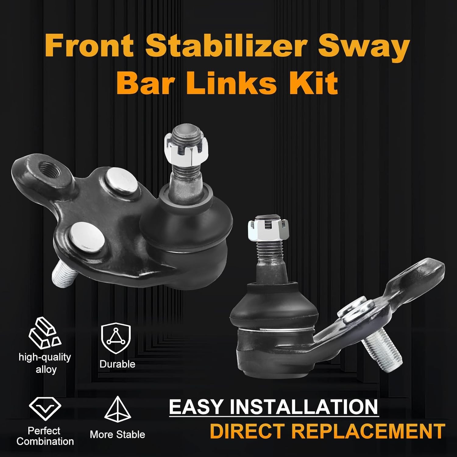 Amumu Front Ball Joint – Lower Ball Joints Kit for 2009-2019 Toyota Corolla, 200