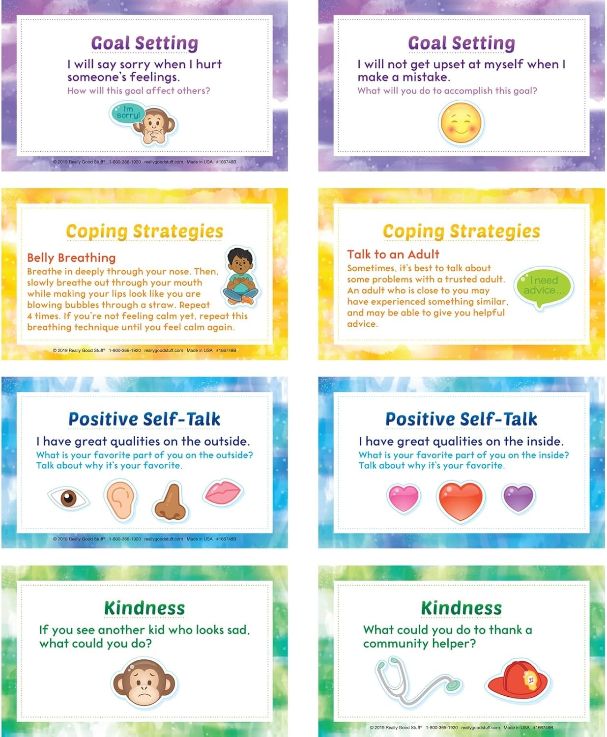Color Coded Conversation Flash Cards For Kids Social Emotional Learning Tool