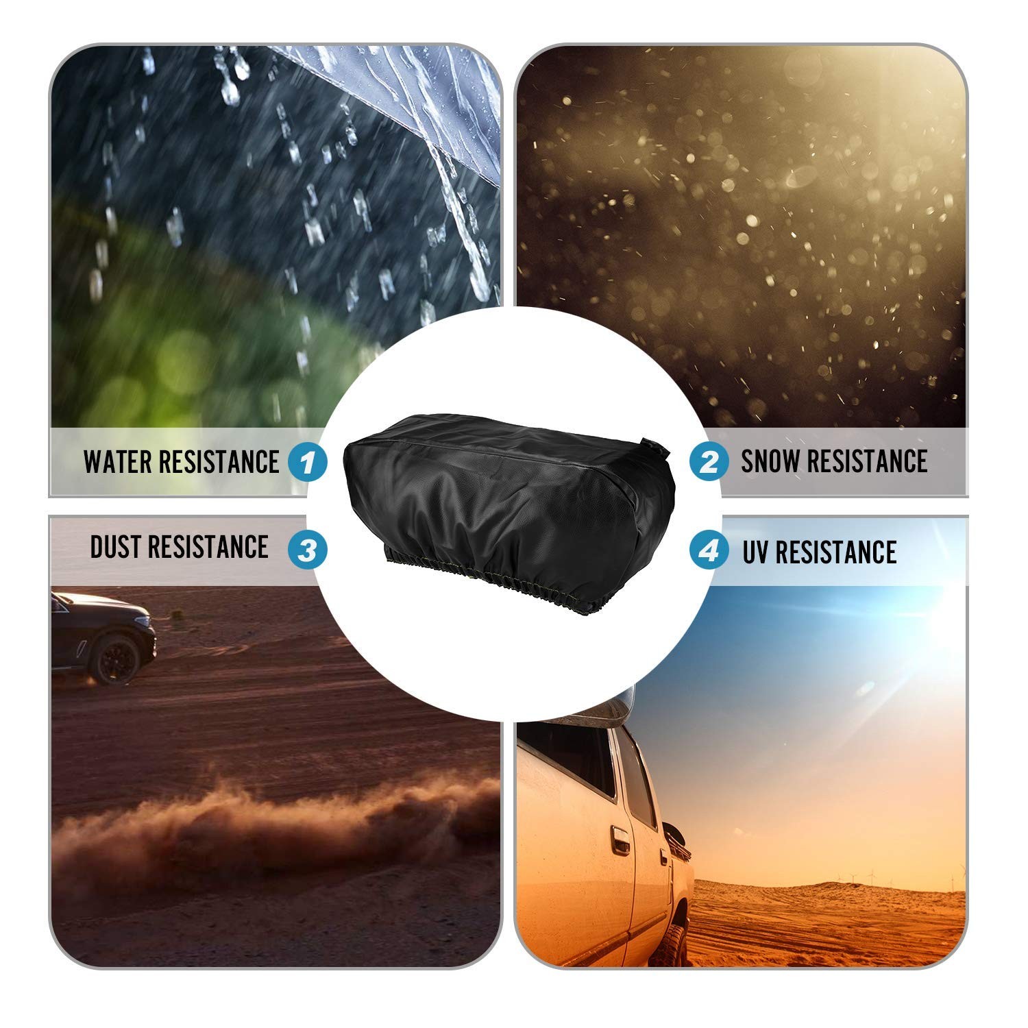 Heavy Duty Waterproof Winch Cover Dust Proof Winch Protection Cover for Trucks