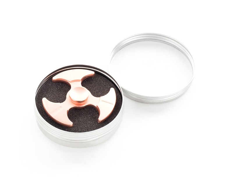 FIDGET FINGER HAND SPINNER PREMIUM METAL TRI BLADE AXE GOLD EDC FOCUS STRESS