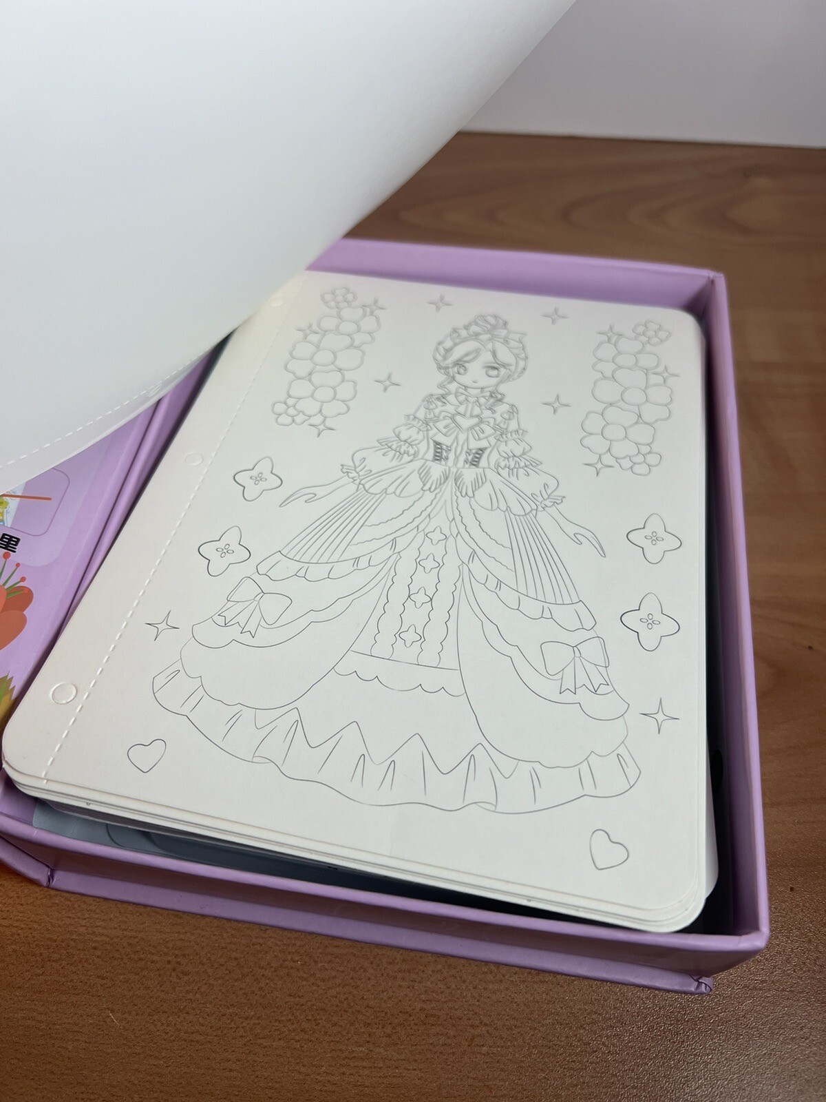Japanes Poke Art DIY Coloring Princess Hand Painted Poke Art Kit Open Box