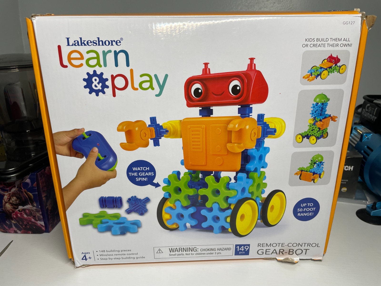 Lakeshore Learn & Play Remote Control Gear-Bot Building Set Tested Works
