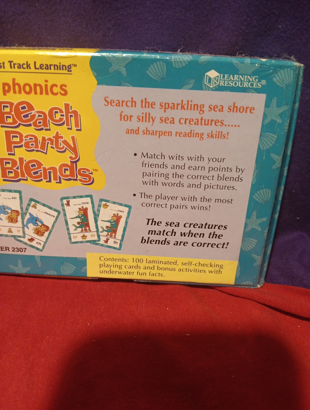 Learning Resources Phonics Beach Party Blends Card Game NEW Homeschool Fast Trac