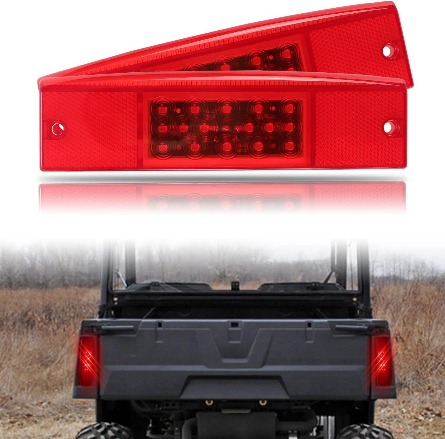 Tail Lights for 2011+ Polaris Ranger 400 500 570 800 EV EFI MIDSIZE, Red