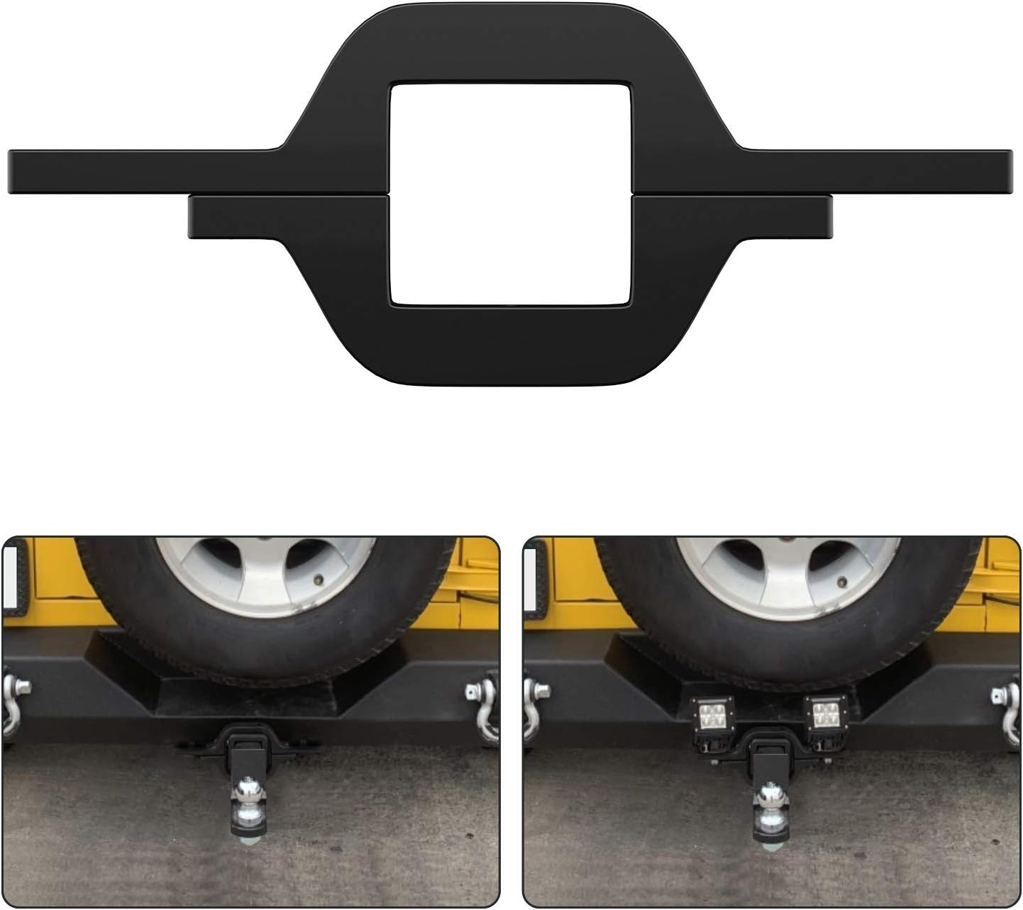 Tow Hitch Bracket 2″ Universal Mounting Kit Reverse Road LED Work Light for