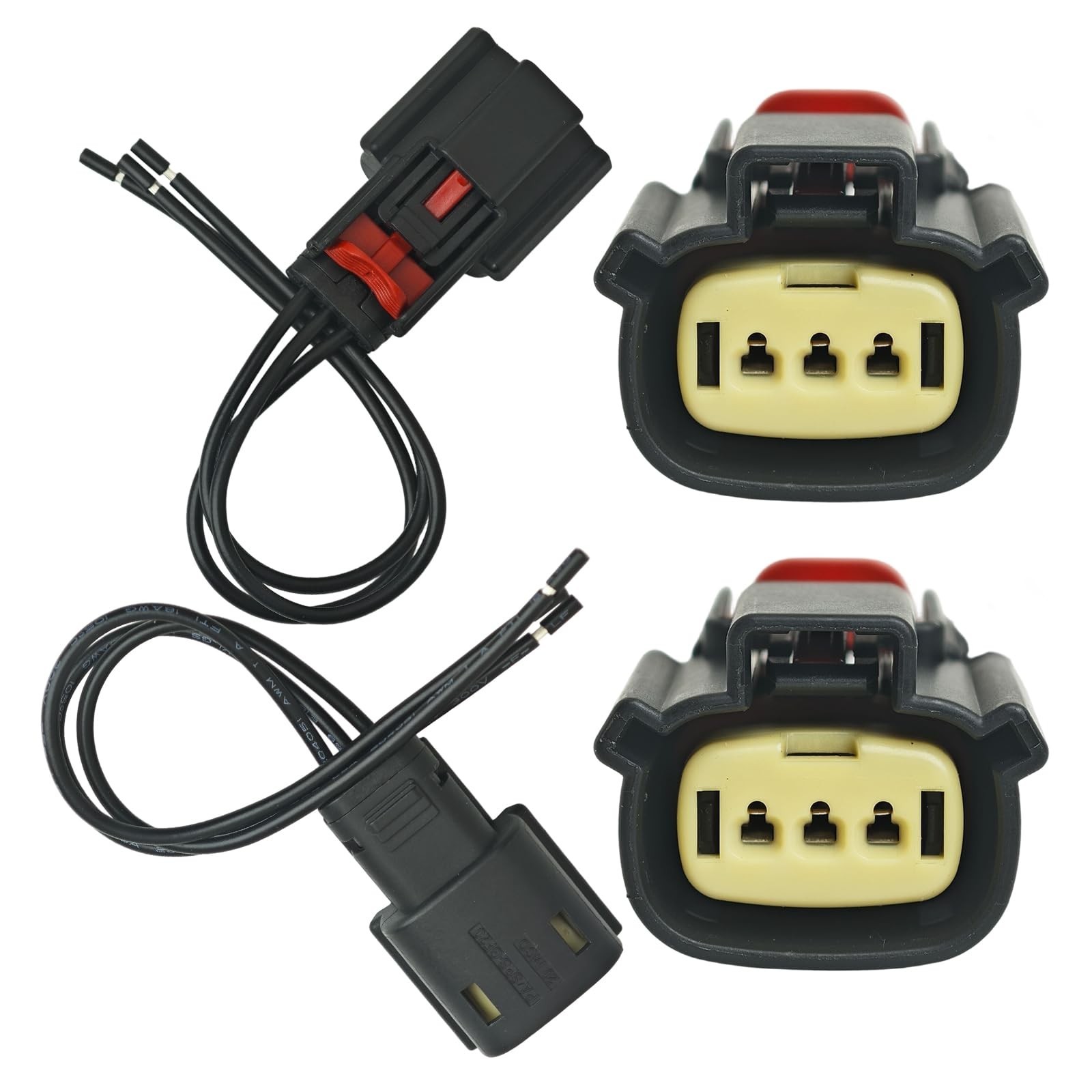 Ignition Coil Connector Pigtail Harness 3-Pin 2PCS, OE 9U2Z-14S411-EA WPT931,…