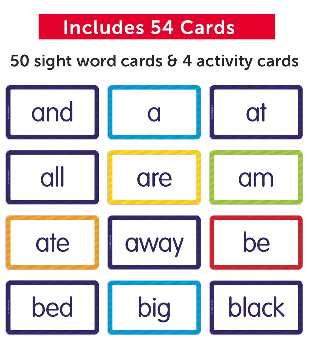 Flash Cards: Sight Words 3.25 x 1 x 6.25 inches Age 3 4 5 6 7 8 Cards 54 English