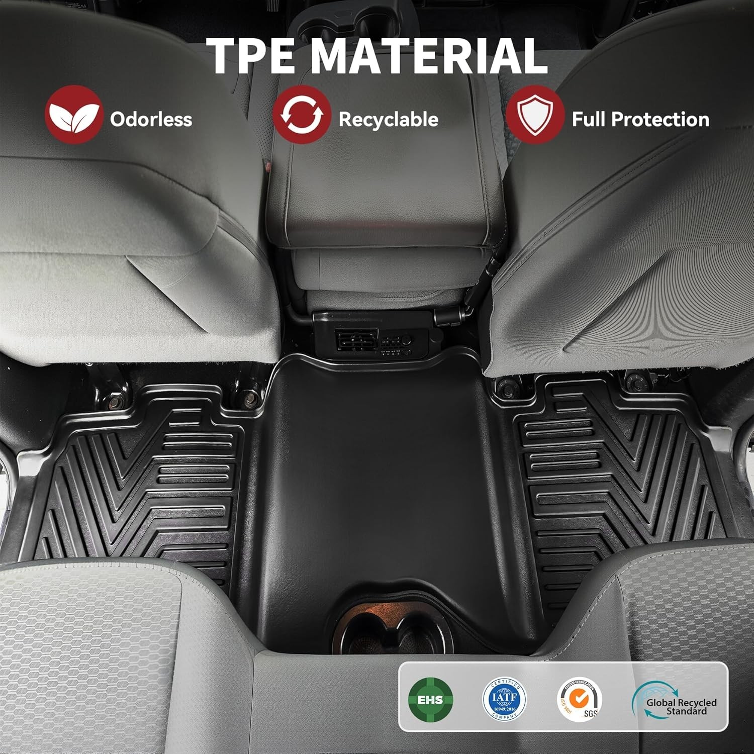 Floor Mats Fit for 2013-2018 Dodge Ram 1500/2500/3500 Crew Cab, 2019-2024 Ram ..