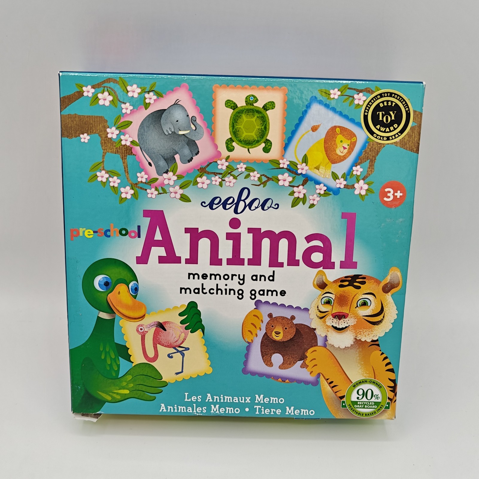 eeBoo Preschool Animal Memory Matching Game Complete 2019 Kids Ages 3+