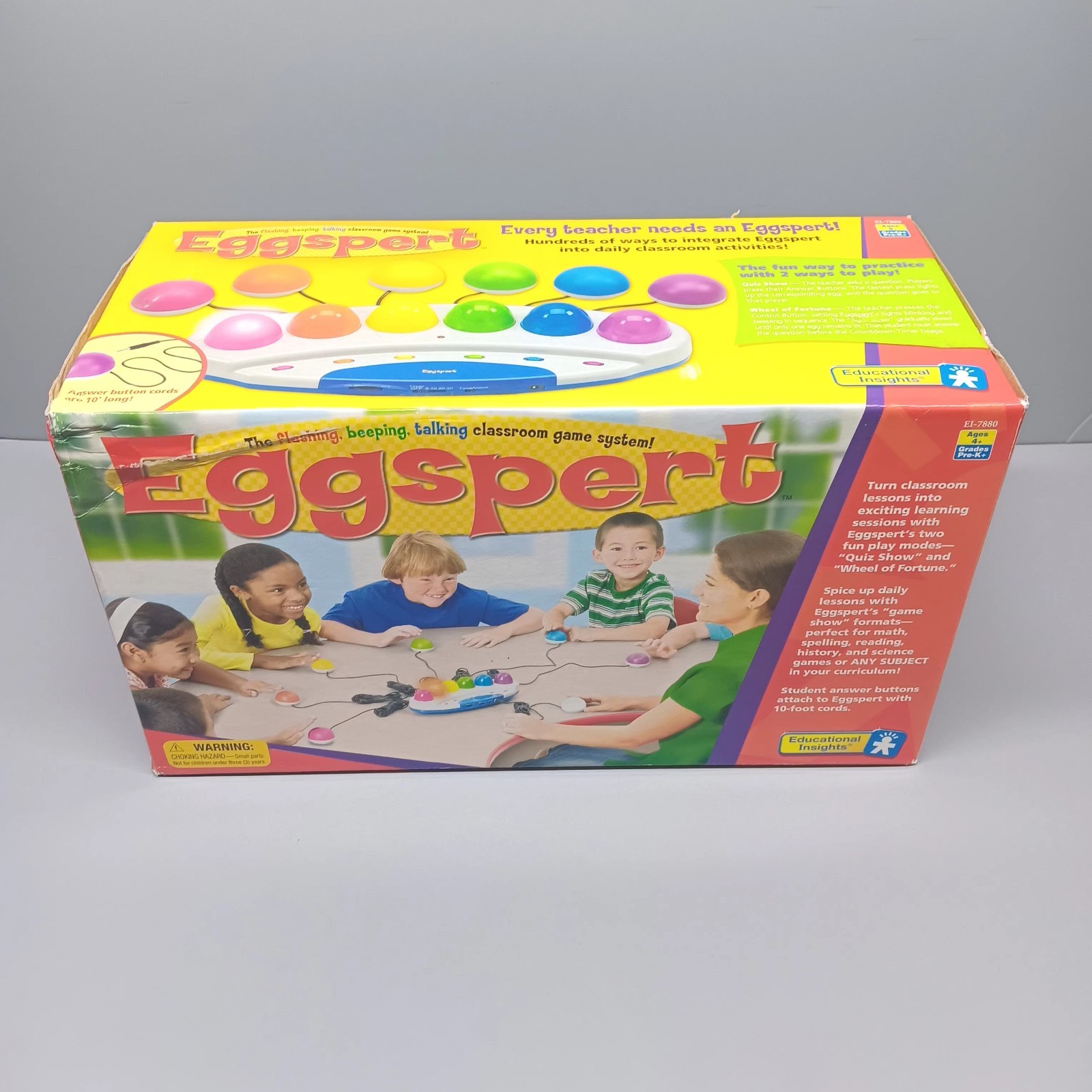 Eggspert Classic Educational Insights Classroom Buzzer Game Math, Spelling, Art