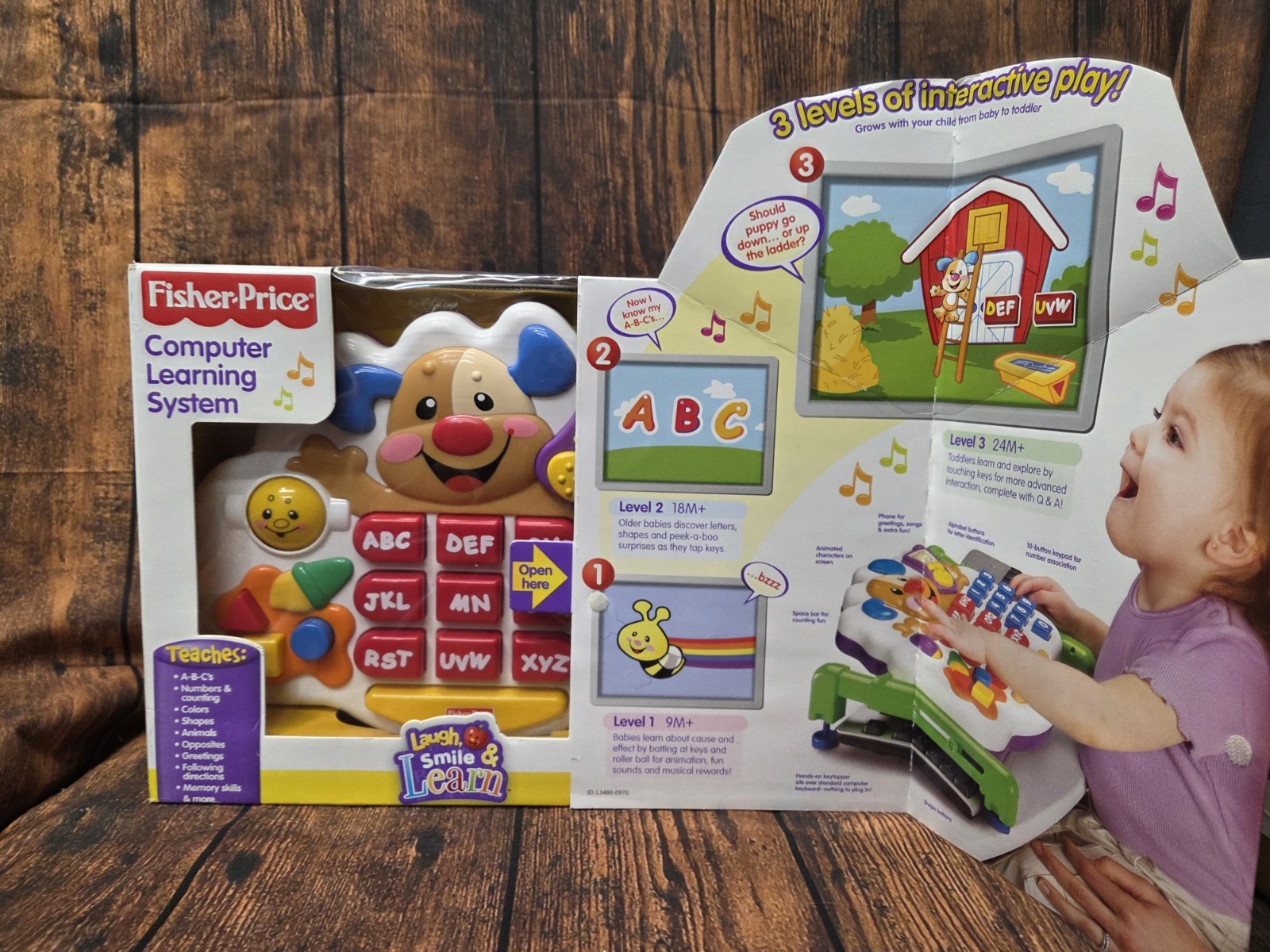 Fisher Price Computer Learning System 9- 36 Months New ABC Laugh Smile Learn