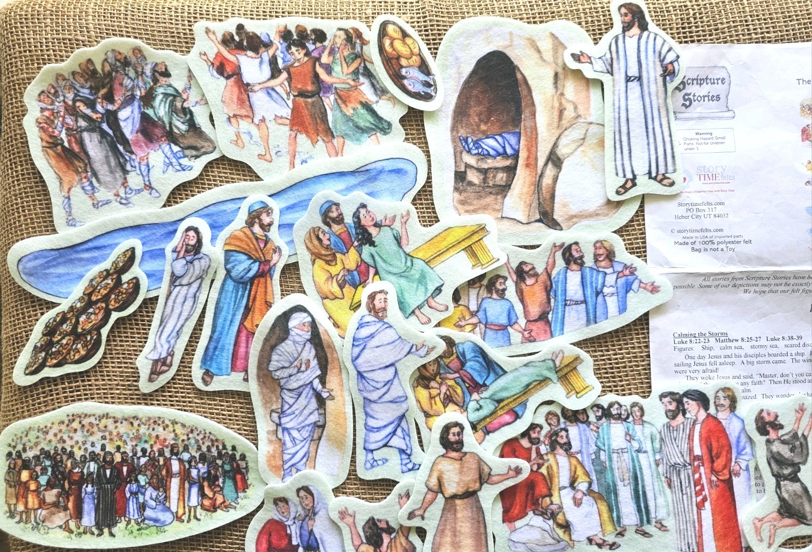 Scripture Stories Story Time 24pc Felts The Miracles Of Jesus Complete Set
