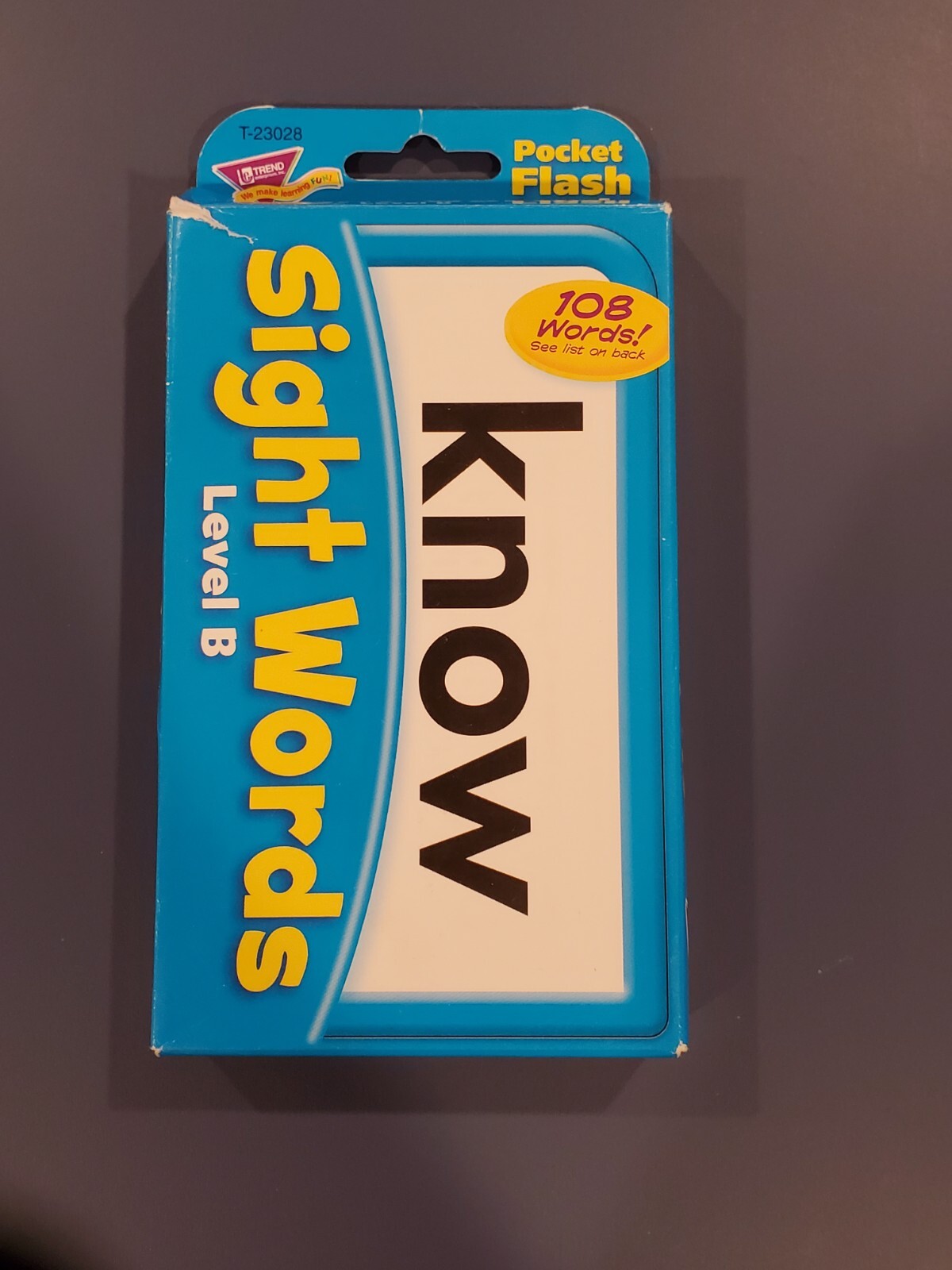 SIGHT WORDS LEVEL B – POCKET FLASH CARDS T-23028 108 Words Phonics