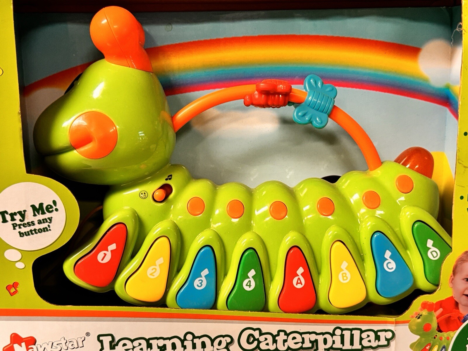 Navystar Learning Caterpillar Teaches ABC’s 123’s & Colors Piano with light New