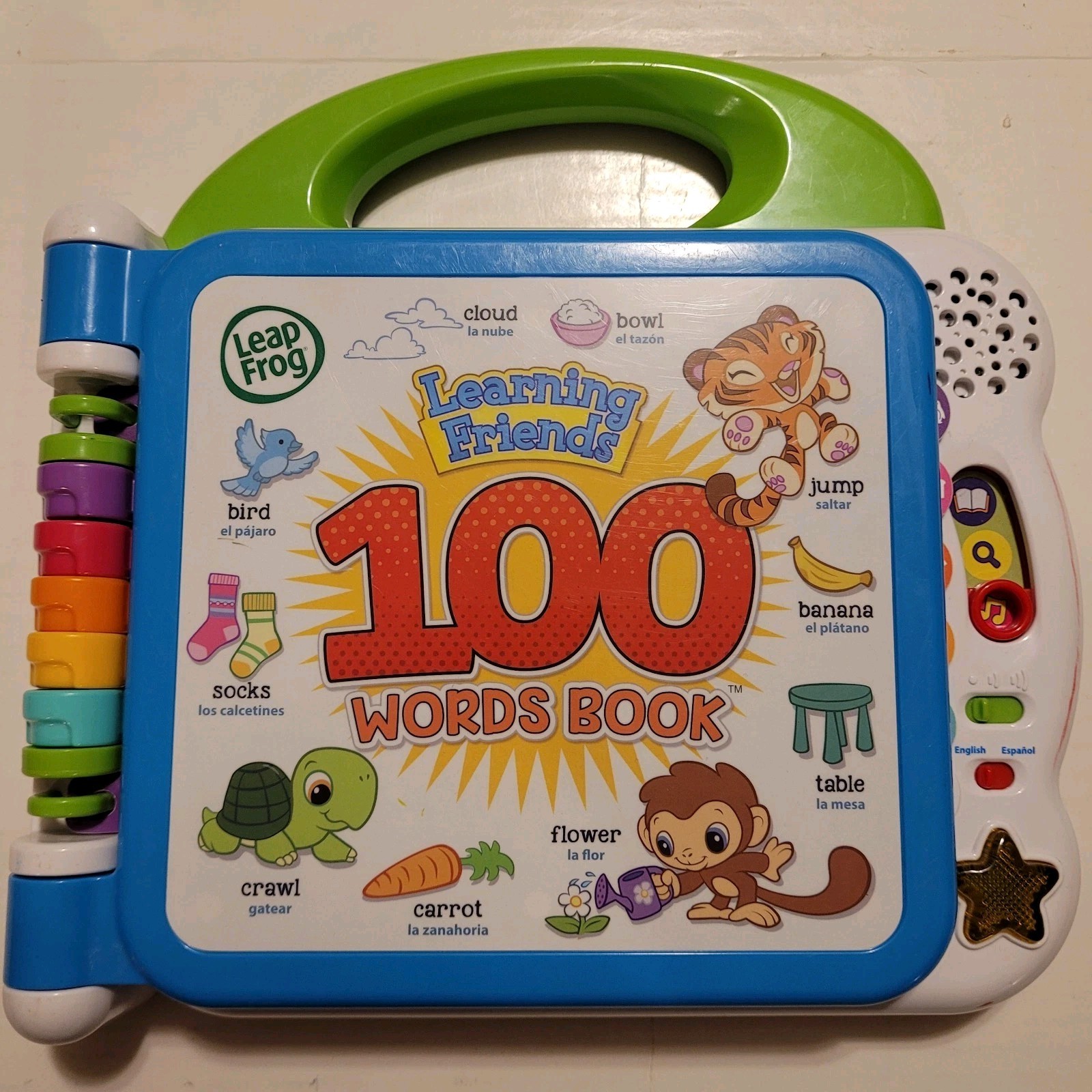 Leap Frog Learning Friends 100 Words Book & 100 Animals Book Lot (Set of 2)