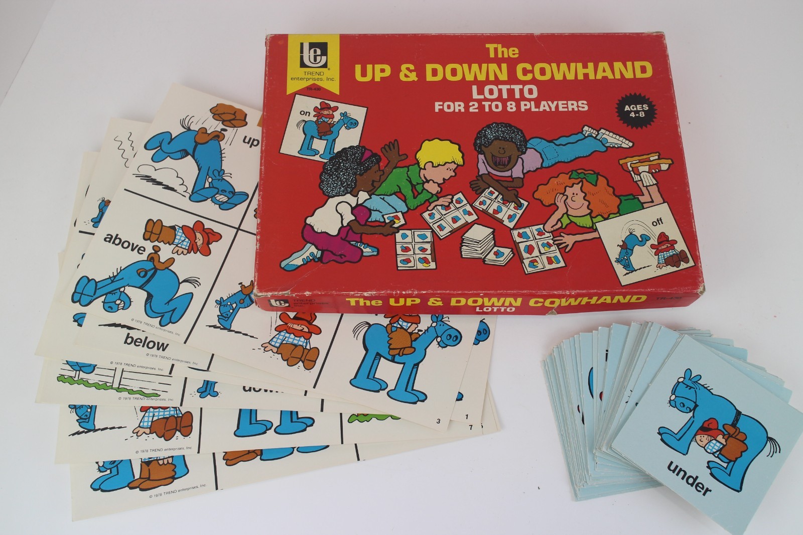 Up & Down Cowhand Lotto Board Game 1978 COMPLETE Trend Enterprises T-430 Vintage