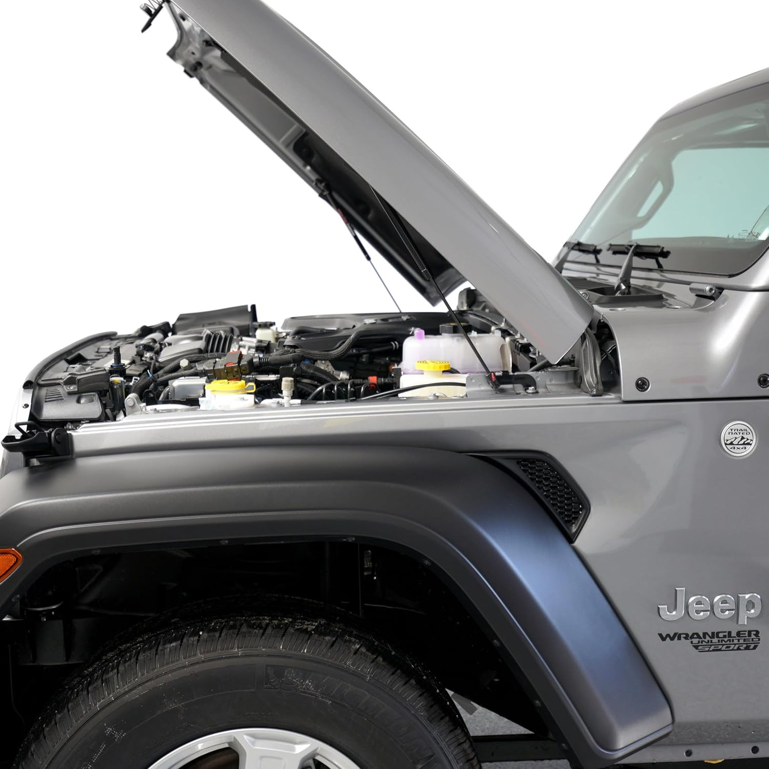 Hood Quicklift Plus for Jeep Wrangler JL & Gladiator JT – All Black Components