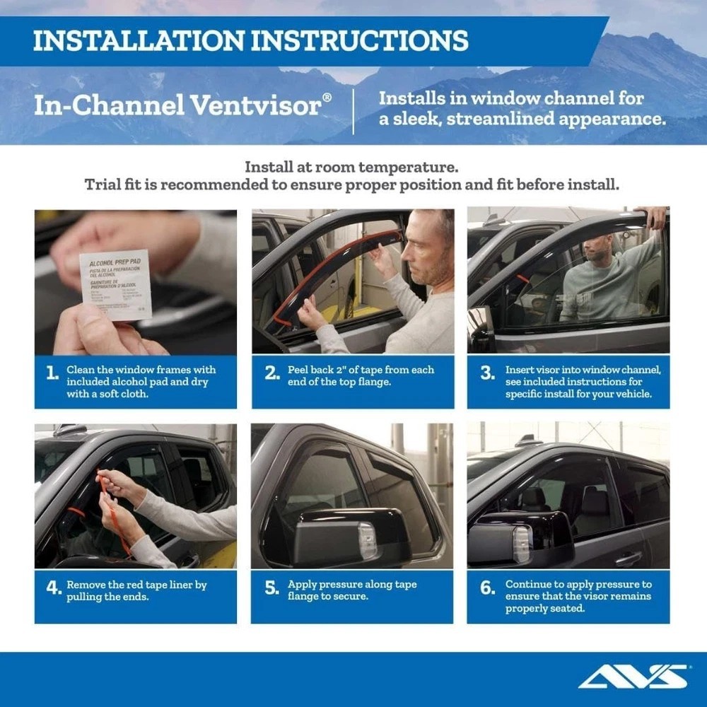 Auto Ventshade [AVS] In-Channel Rain Guards For 2019 – 2025 Chevrolet/GMC