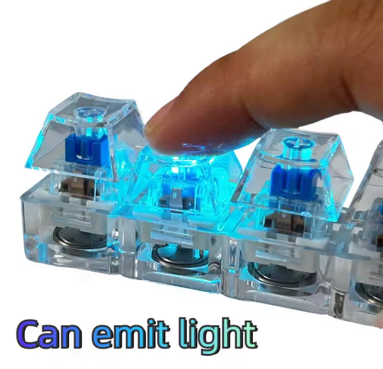 The Stress Relieving Toy Mechanical Keyboard Keychain Keyboard Can Light Up