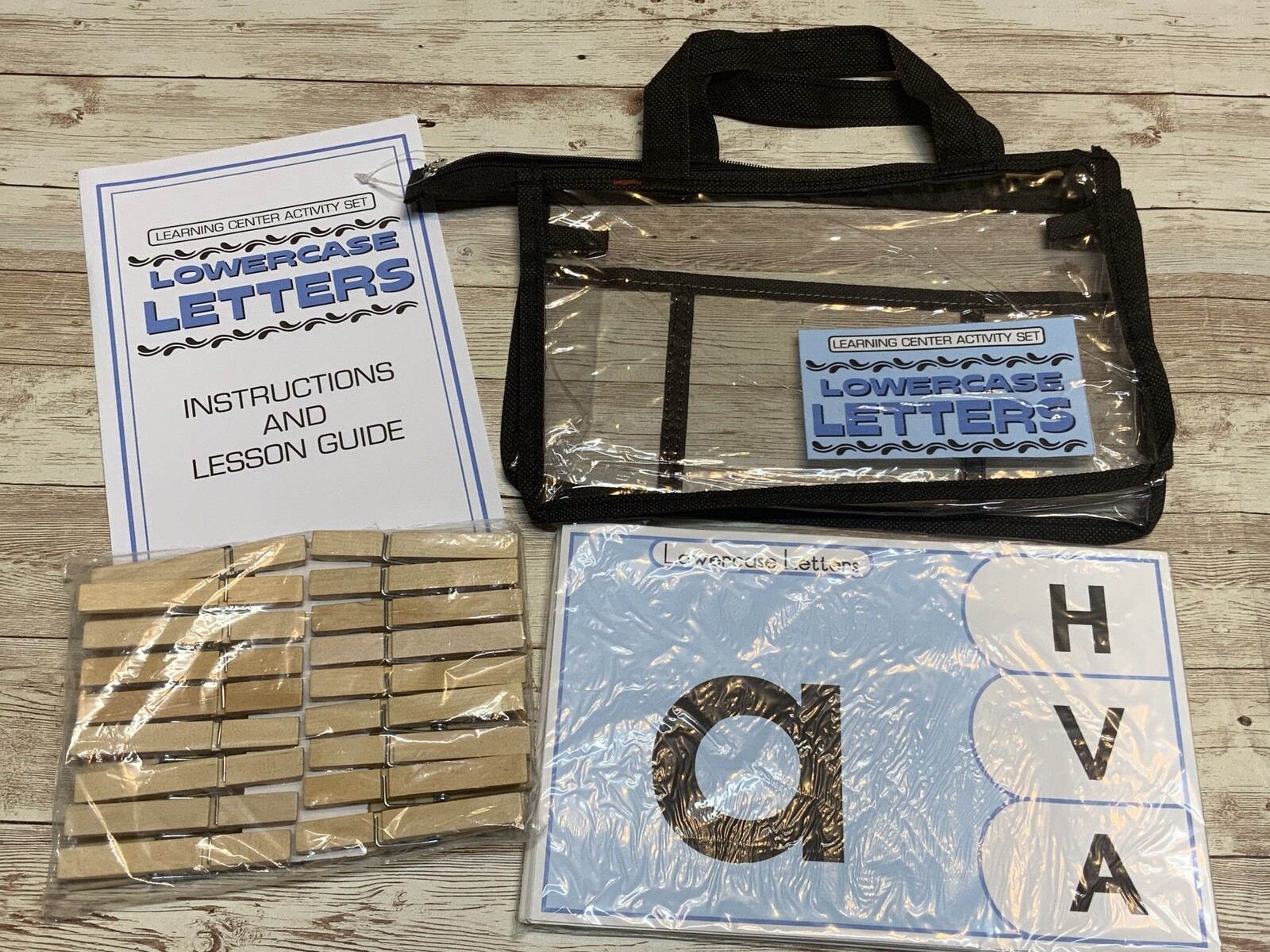 Learning Center Activity Set – Lowercase Letters- Clothespin Learning Center