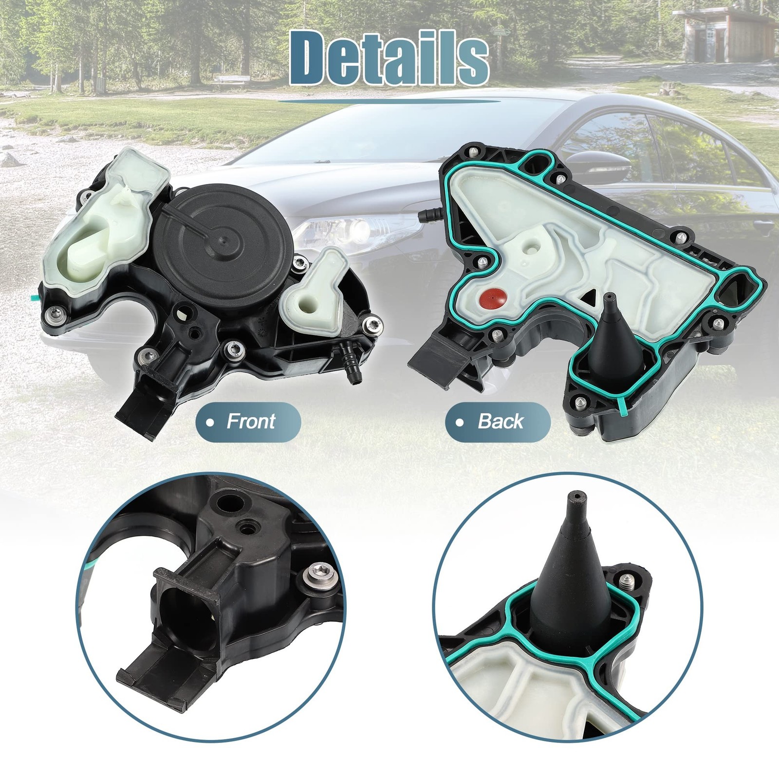 X AUTOHAUX 06K103495 Engine Crankcase Vent Valve Ventilation PCV Pressure Con…