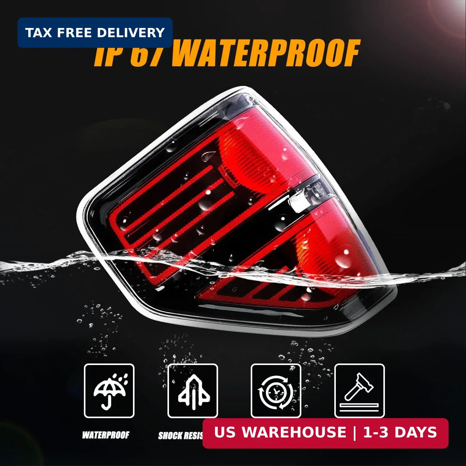 RANSOTO Tail Light Compatible with Ford F150 F-150 2009 2010 2011 2012 2013 2014