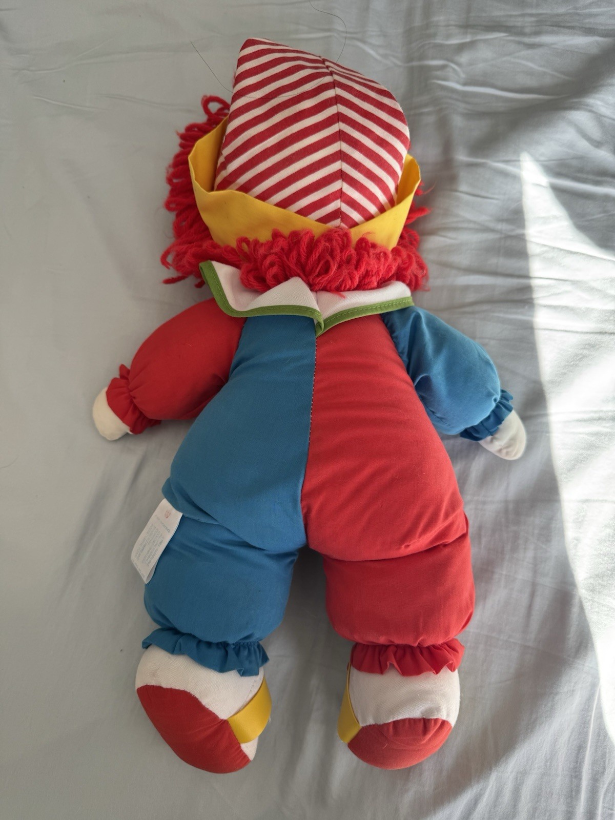American Greetings Amtoy Clown Doll 1983 Educational Plush Toy Snap Button Zipp…
