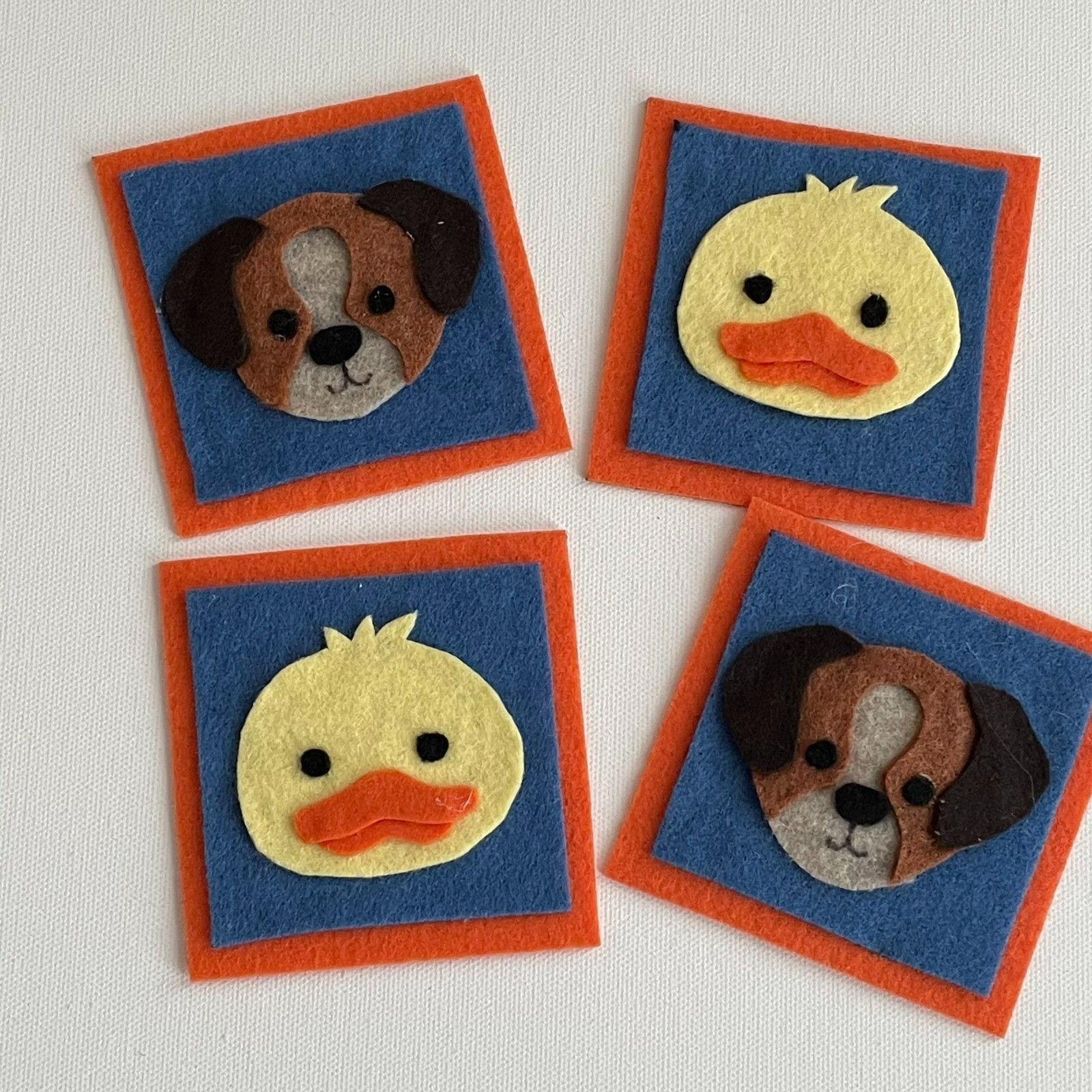 Farm Animal Match Game Felt Sample Set for Felt or Flannel Board Play