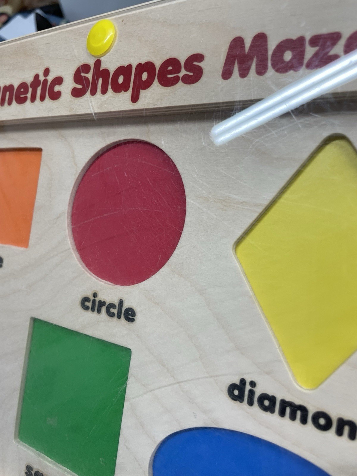 Lakeshore Magnetic Shapes Maze W Attached Wand 14″ x 13″ Wood & Plastic – READ