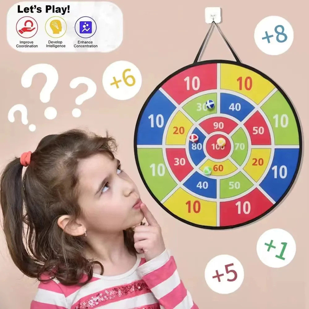 Children with sticky ball 74CM large dart board Family interactive game