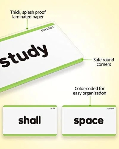 Coogam 520 Sight Words Learning Vocabulary Flash Cards, Dolch Fry High Frequency