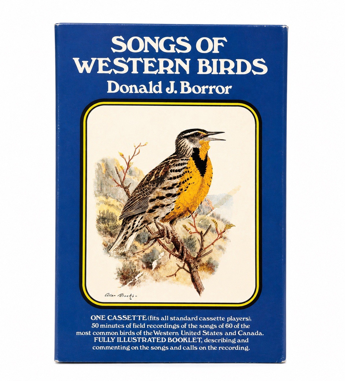 vintage educational cassette set titled Songs of Western Birds by Donald J. Borr