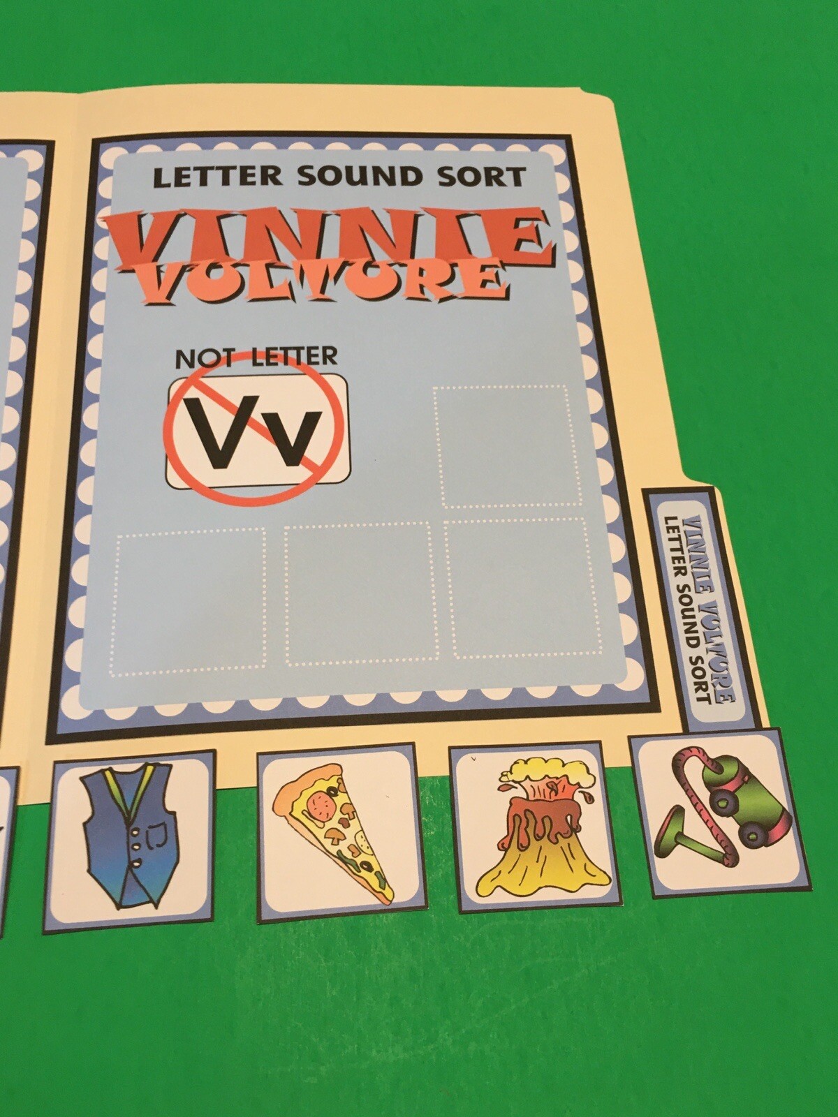 Vinny Vulture – Letter Vv – DIY File Folder game – Printed / Uncut