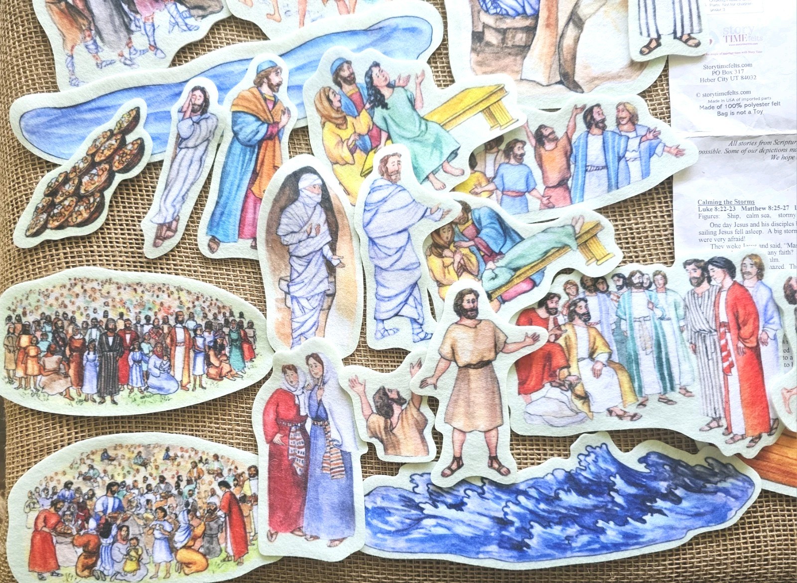 Scripture Stories Story Time 24pc Felts The Miracles Of Jesus Complete Set