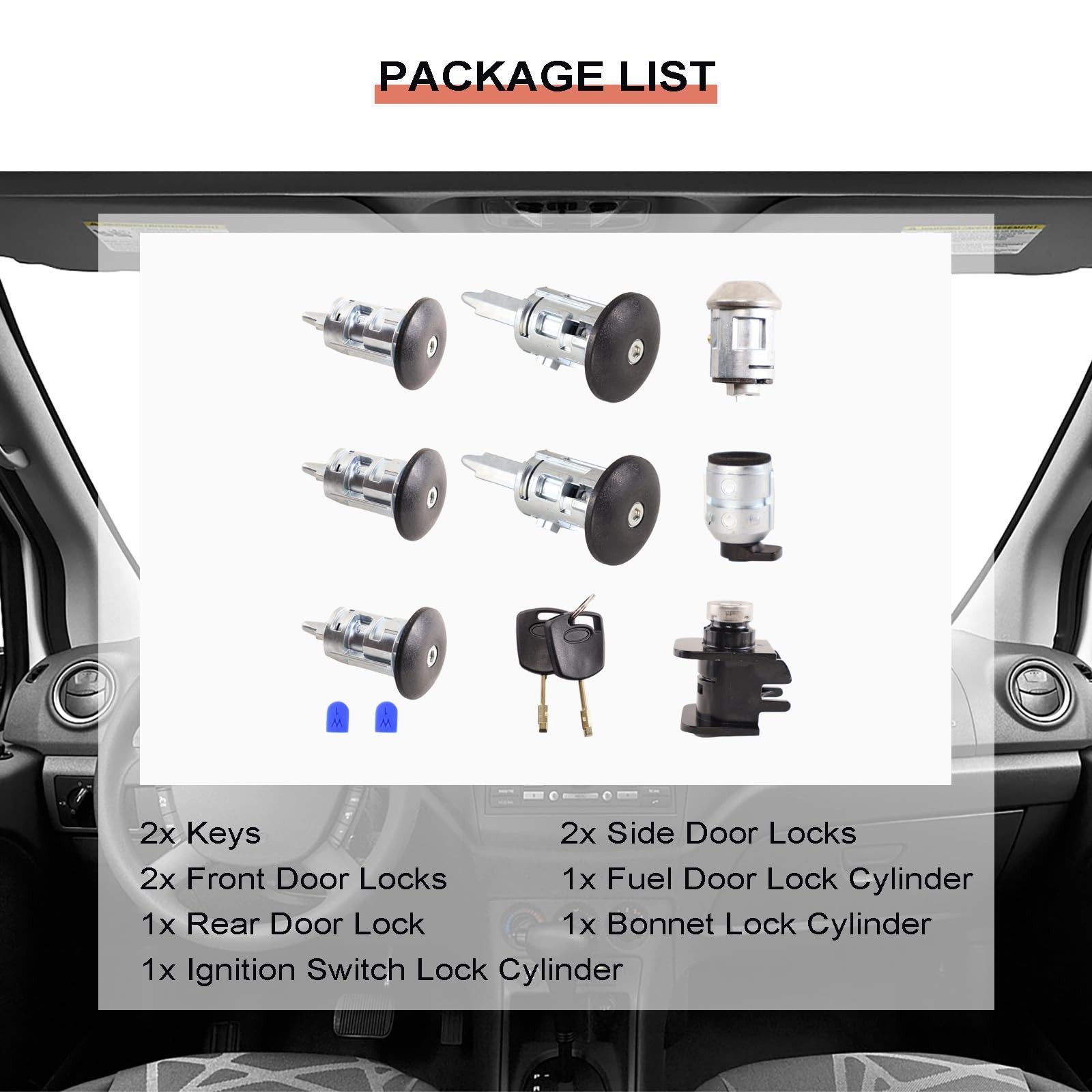 4425134 Complete Lock Set Compatible with Ford Transit Connect 2010 2011 2012…