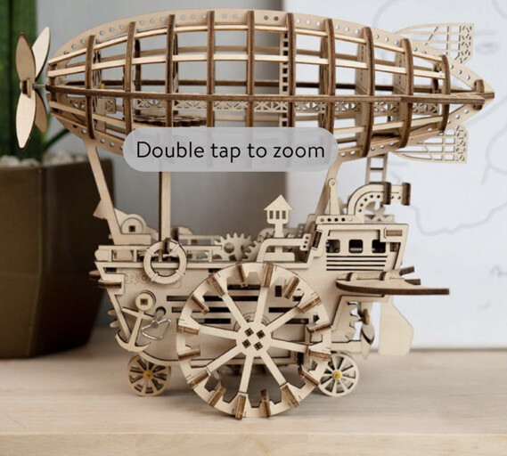 Robotime ROKR 3D Puzzle Wooden Craft Air Vehicle Mechanical Gears LK702 Sealed