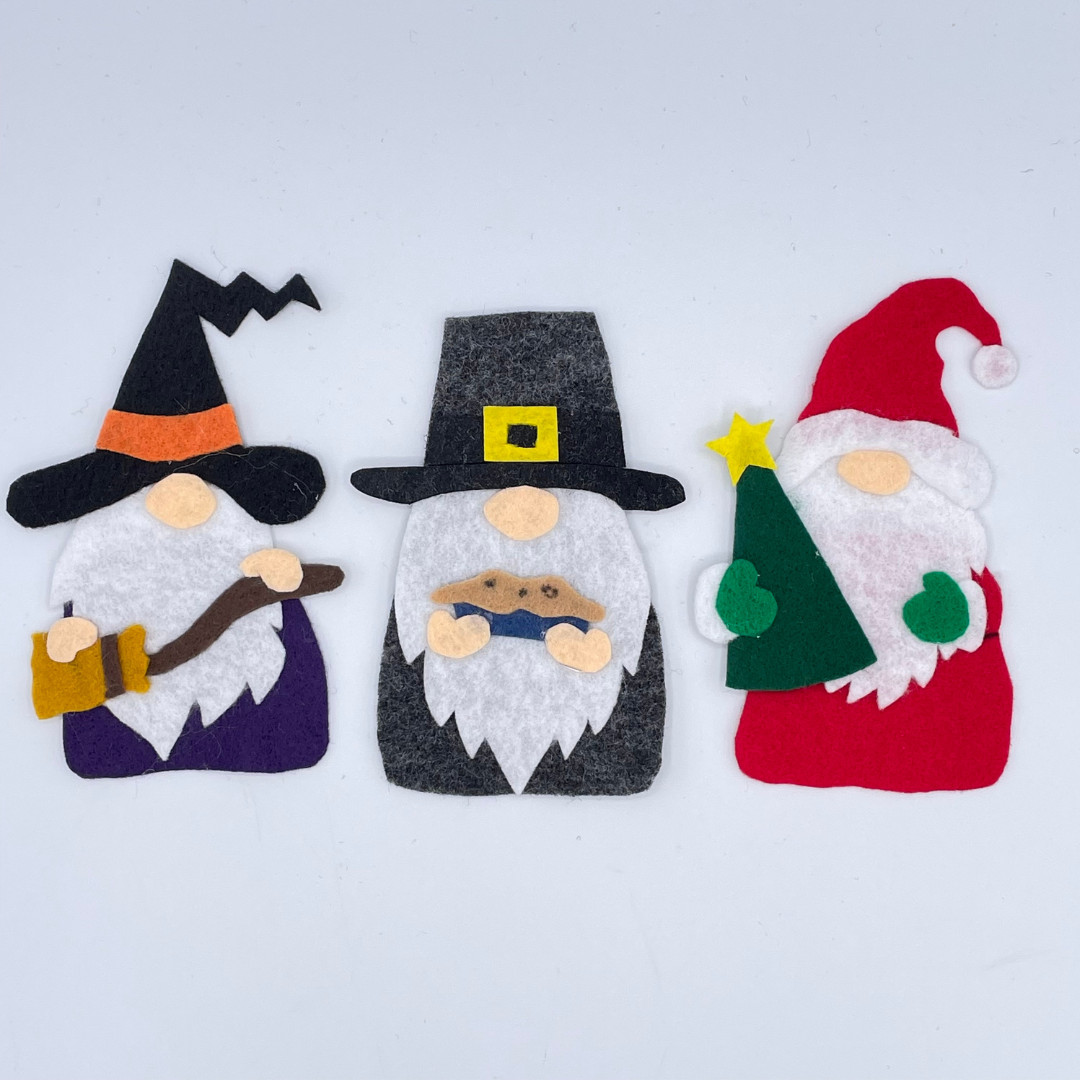 Gnomes All Year Round Felt Pieces for Felt or Flannel Board Play