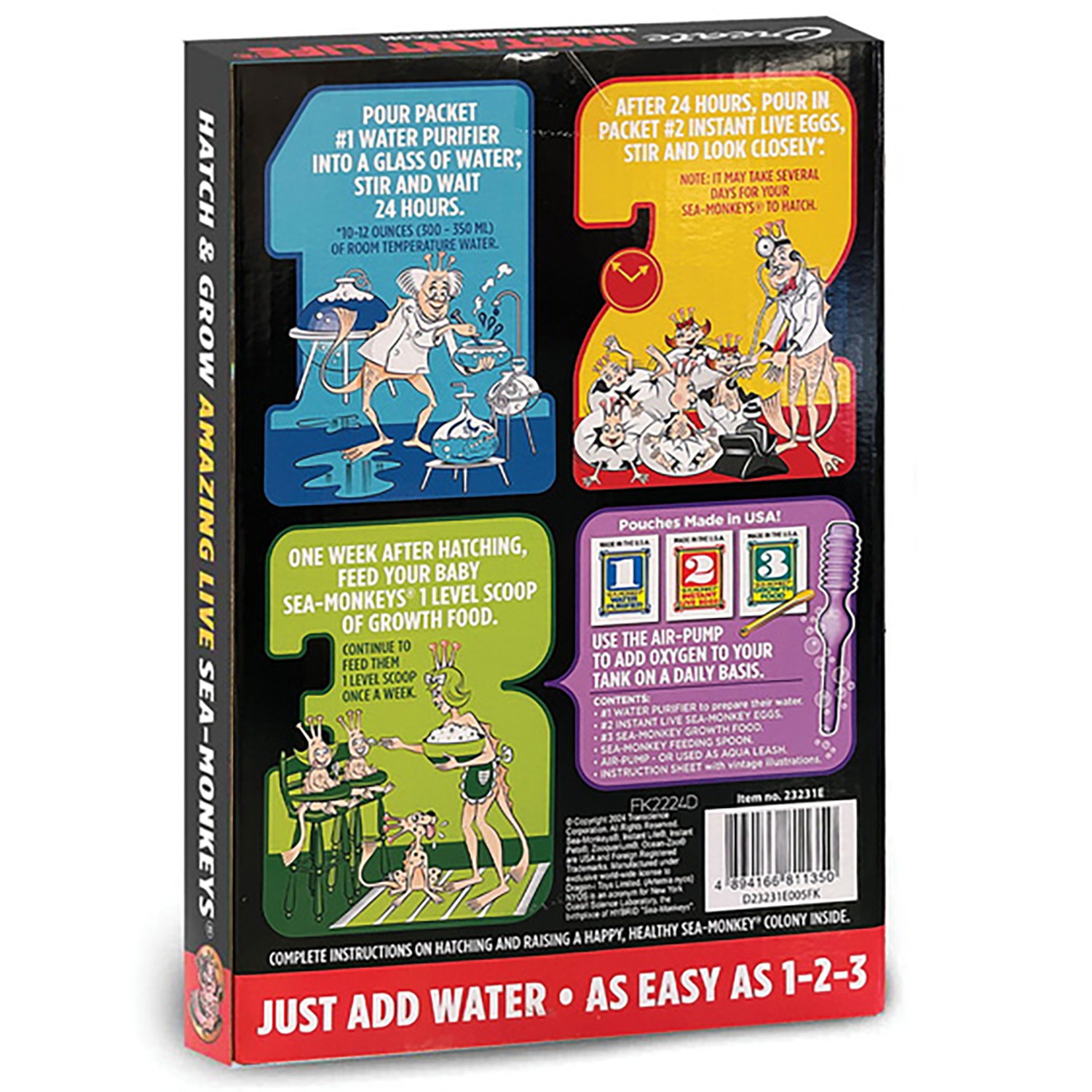 Sea-Monkeys Retro Life Kit Brine Shrimp Instant Pet Just Add Water Ages 6+