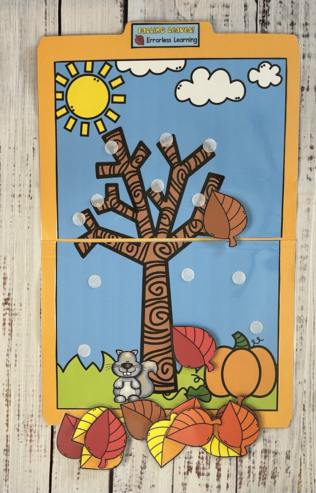 Errorless Learning File Folder Game Falling Leaves Special Education Autism Fall