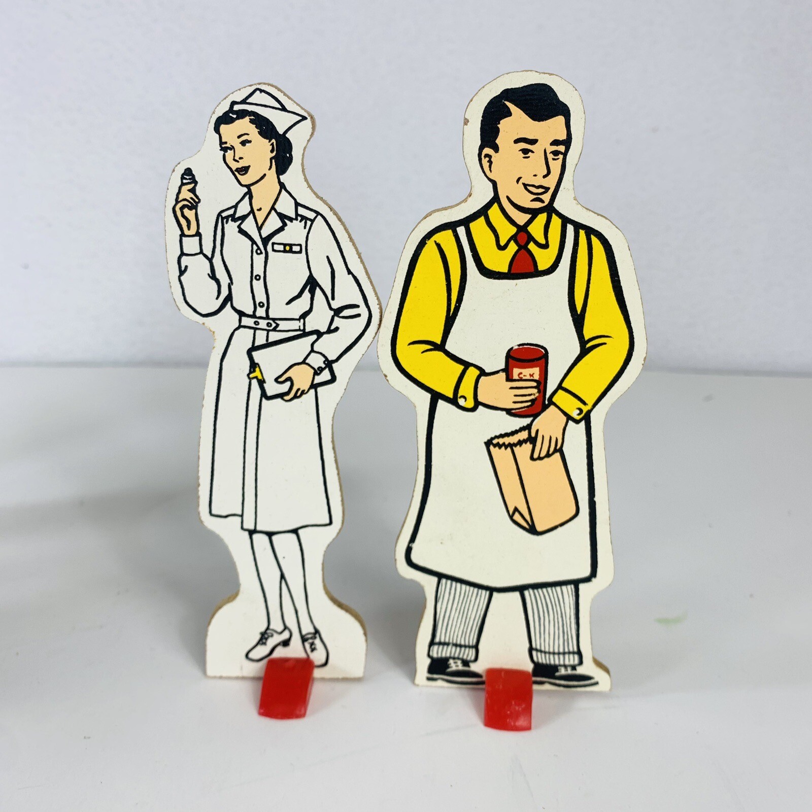 VTG Judy Story Set Of 8 Community Workers Stands Educational Collectibles 60s