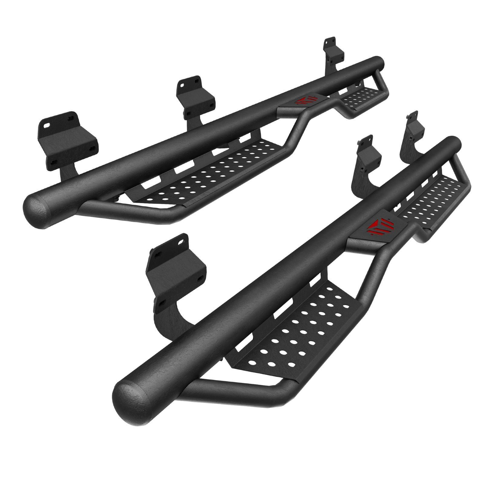 Carbon Steel Truck Running Boards Heavy Duty Cab Step Boards for F150 F350 Crew