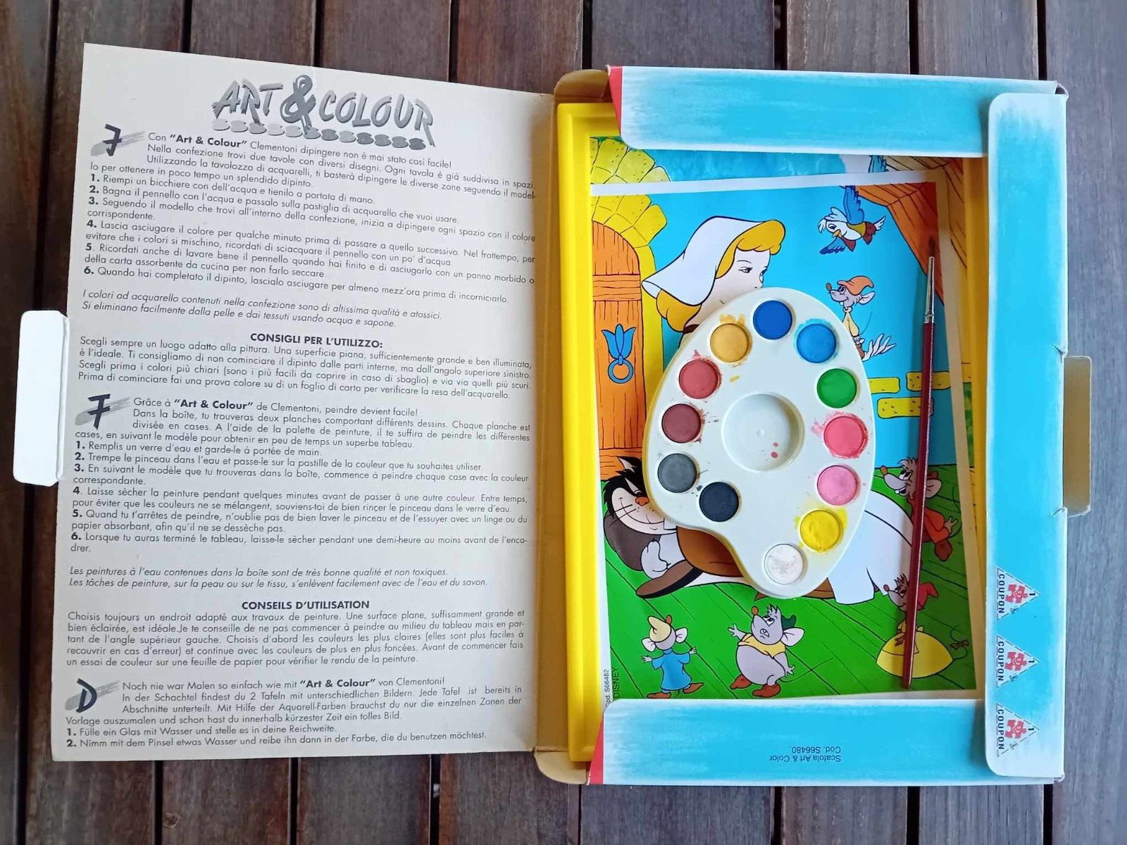Art & Colour – Clementoni – Disney – 90s – Used.