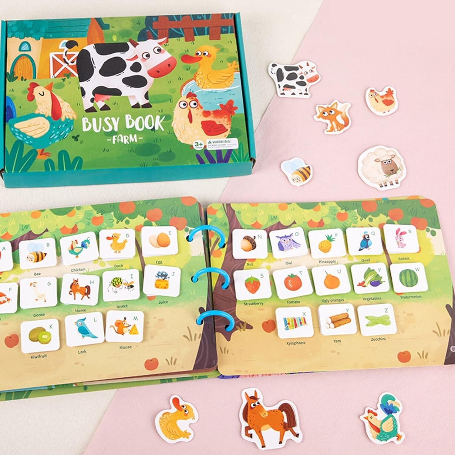 DIY Quiet Book for Toddlers, Montessori Busy Book for Kids, Dinosaur Preschool