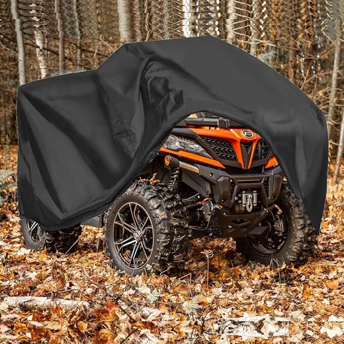 Large 2-UP ATV Cover QYMOTO 4 Wheeler Quad Bike Storage Cover Heavy Duty 420D