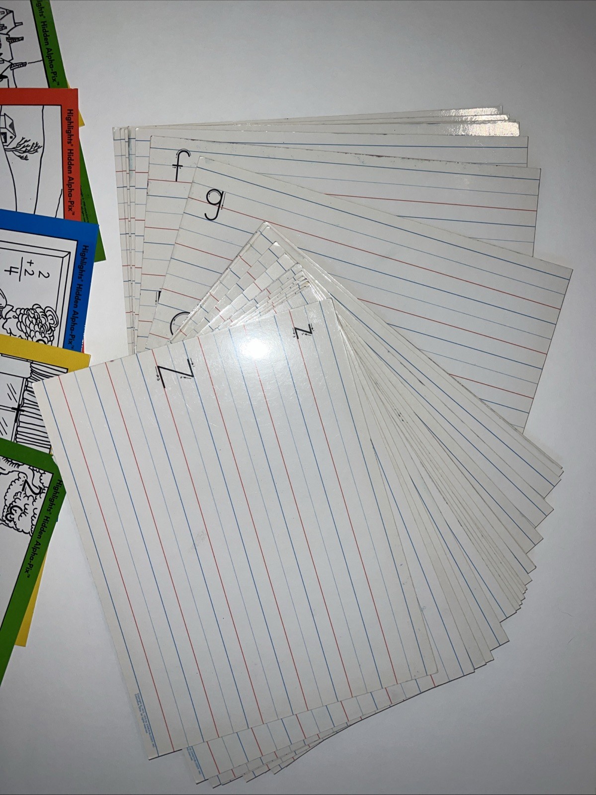VTG LOT of 32 Zaner-Bloser Hidden Pictures Alpha Pix HANDWRITING Reusable USA