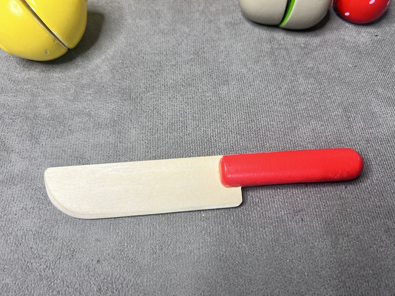 Kids Wooden Kitchen Cutting Fruits Toys Learning Knife Hook Loop Closure Lot